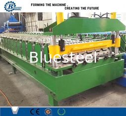Keten aandrijving daktegelmachine 5KW Hydraulisch gesneden 0,3-0,8 mm staalplaat rol voormalig