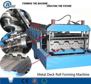 15-20m/min Speed Deck Floor Roll Forming Machine 4kw Hydraulische kracht Hydraulisch snijden