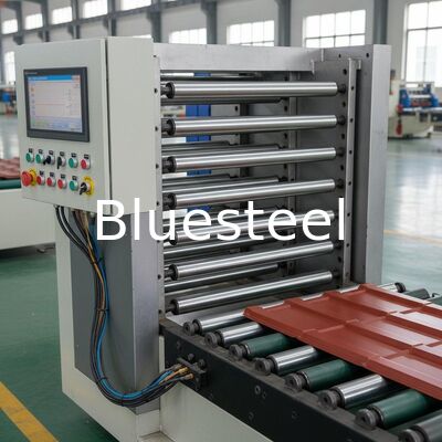 45# Steel Roller Tile Roll Forming Machine with PLC Control System and Hydraulic Cutting for Automated Production